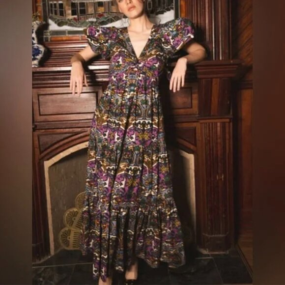 Cleobella Mosaic Ikat Midi/Maxi Dress - Picture 2 of 8